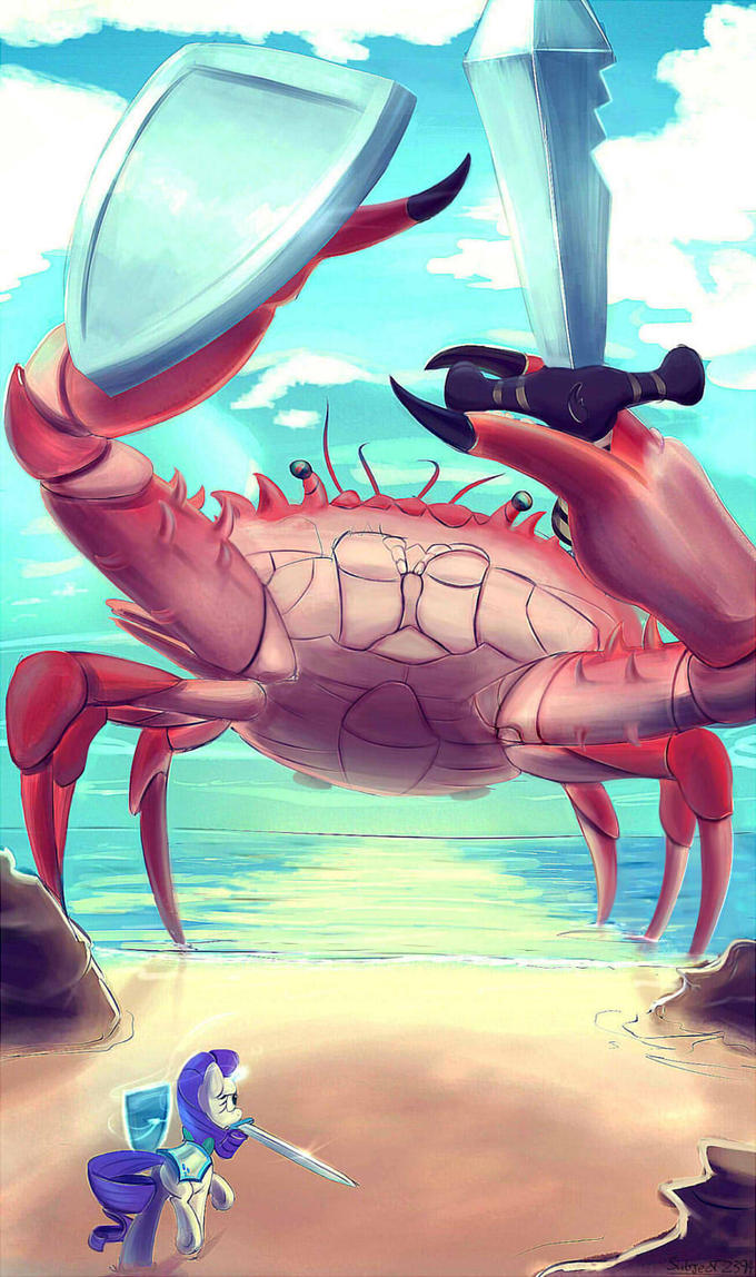 Rarity Fighting A Giant Crab Know Your Meme - giant enemy crab roblox