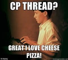 CP THREAD? GREAT PLOVE CHEESE PIZZA! OAlamy