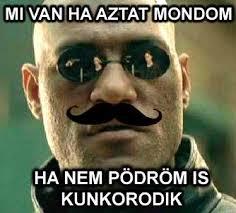 MI VANHAAZTAT MONDOM HA NEM PODROM IS KUNKORODIK