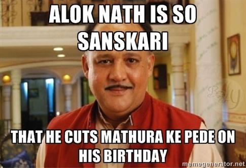 ALOK NATH IS SO SANSKAR THAT HE CUTS MATHURA KE PEDE ON HIS BIRTHDAY tor.net