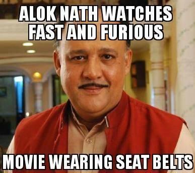 ALOK NATH WATCHES FAST AND FURIOUS MOVIE WEARING SEAT BELTS