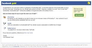 facebook gold