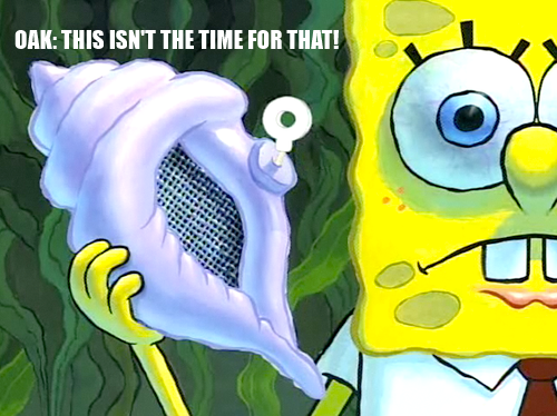 OAK: THIS ISN'T THE TIME FOR THAT!