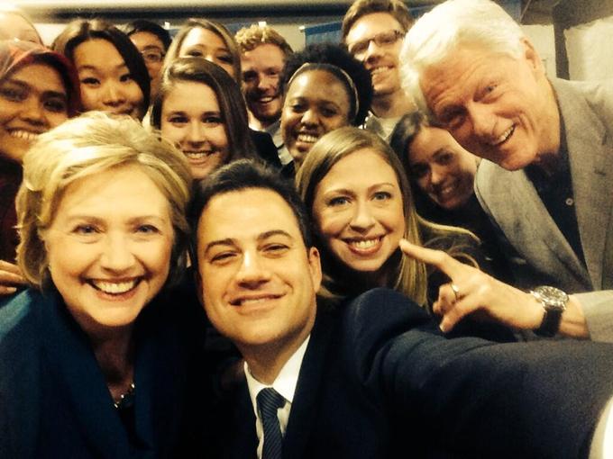 "Jimmy Kimmel":https://twitter.com/jimmykimmel/status/447558620939440128/photo/1 with The Clinton family