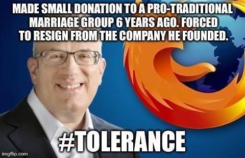 MADE SMALL DONATION TO A PRO-TRADITIONAL MARRIAGE GROUP 6 YEARS AGO. FORCED TO RESIGN FROM THE COMPANY HE FOUNDED #TOLERANCE mgflip.com