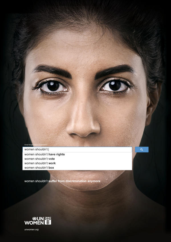 women shouldn't| women shouldn't have rights women shouldn't vote women shouldn't work women shouldn't box women shouldn't suffer from discrimination anymore WOMEN E unwomen.org