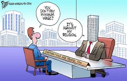 YOU T PAY NIMUM WAGE? AGAINST RELIGION