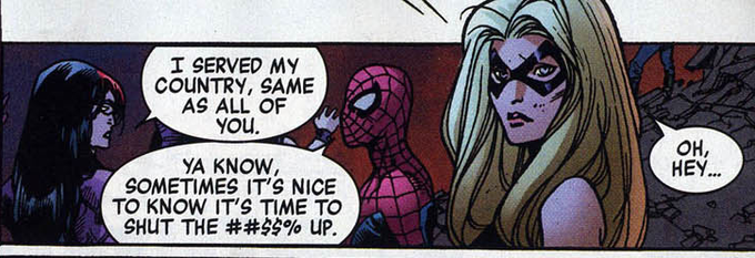 I SERVED MY COUNTRY, SAME AS ALL OF YOu. OH, HEY YA KNOW, SOMETIMES IT'S NICE TO KNOW IT'S TIME TO SHUT THE ##54% uP.