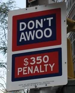 DON'T AWOO $350 PENALTY