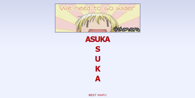 we need to G Wider ASUKA BEST WAIFU