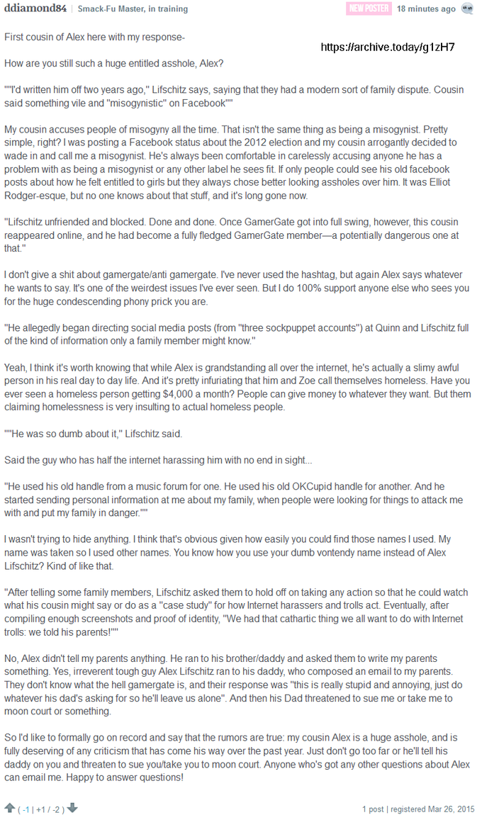 "Source.":http://arstechnica.com/gaming/2015/03/that-life-is-over-zoe-quinn-looks-beyond-gamergate/?comments=1&post=28749847

"Archive.":http://archive.today/g1zH7#selection-5261.0-5261.10

Hat-Tip to "kingtytankhamen.":http://archive.today/UtNvR

*Update:* "Confirmed!":https://archive.today/8K3m5