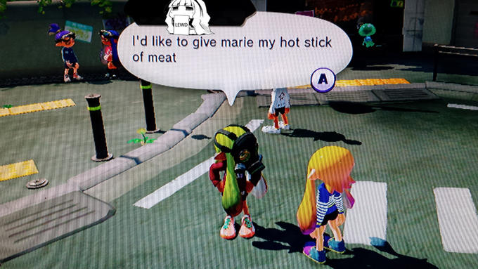 So this is what I see first when I log on to get my Squid Girl costume... name removed to protect the (not so) innocent.

https://i.kym-cdn.com/photos/images/original/000/778/437/446.png