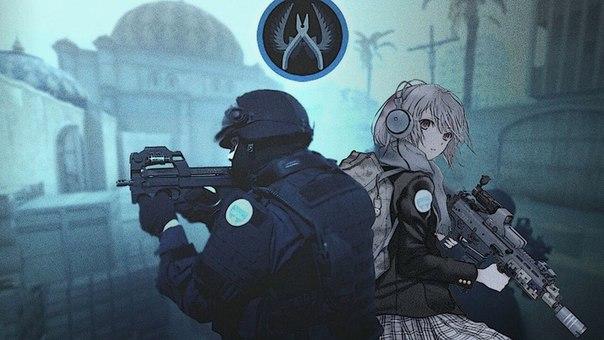 No kidding like half life survivor there's a counter-strike game made to appeal to the Japanese called counter-strike: neo 
extra info:
<object width="425" height="344"><param name="movie" value="http://swf.tubechop.com/tubechop.swf?vurl=QiFTTQyKc3w&start=125.68&end=150.85&cid=6910657"></param><embed src="http://swf.tubechop.com/tubechop.swf?vurl=QiFTTQyKc3w&start=125.68&end=150.85&cid=6910657" type="application/x-shockwave-flash" allowfullscreen="true" width="425" height="344"></embed></object>
gameplay:
<iframe width="420" height="315" src="https://www.youtube.com/embed/hZQYX-bCQ94" frameborder="0" allowfullscreen></iframe>