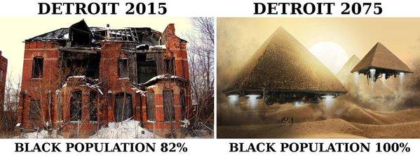 DETROIT 2015 DETROIT 2075 BLACK POPULATION 82% BLACK POPULATION 100%