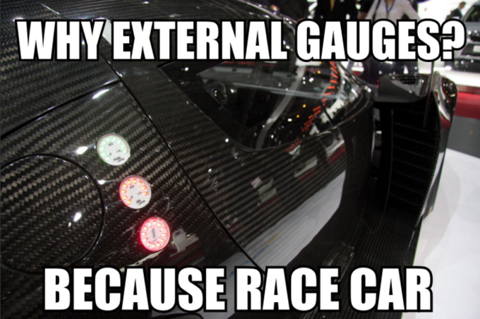 WHY'ENTERNAL GAUGES? BECAUSE RACE CAR