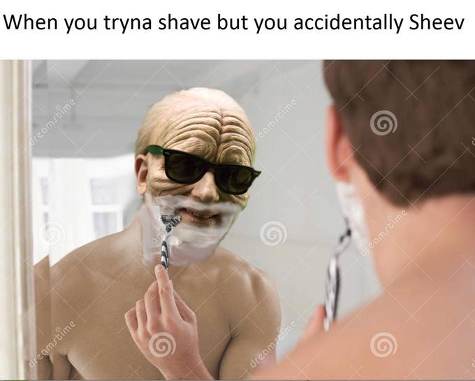 When you tryna shave but you accidentally Sheev