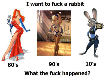 I want to f--- a rabbit 80's 90's 10's What the f--- happened?