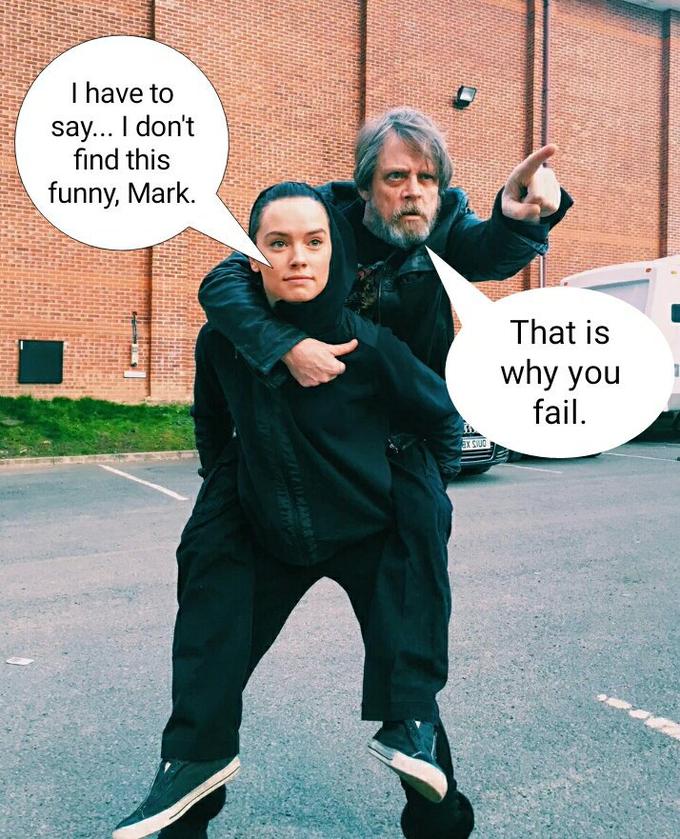 l have to say... I don't find this funny, Mark. That is why you fail.