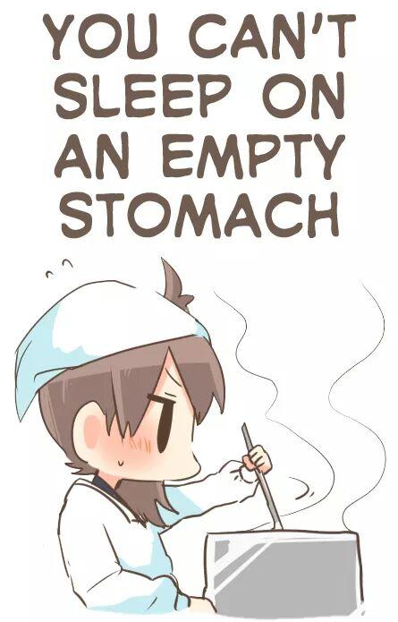 You Can t Sleep On An Empty Stomach Kancolle Sleep Kagaposting 