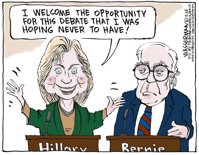 I WELCOME THE OPPORTUNITY FOR THIS DEBATE THAT I WAS HOPING NEVER TO HAVE! Bernie