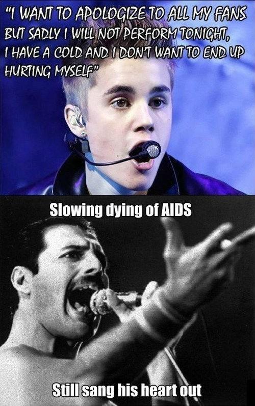 "I WANT TO APOLOGIZE TO ALL MY FANS BUT SADLY WILL NOT PERFORM TONICHT I HAVE A COLD AND I DONT WANT TO END UP HURTING MYSELF" Slowing dying of AIDS Stillsang his heart out