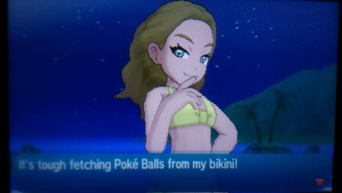 It's tough fetching Poké Balls from my bikini!