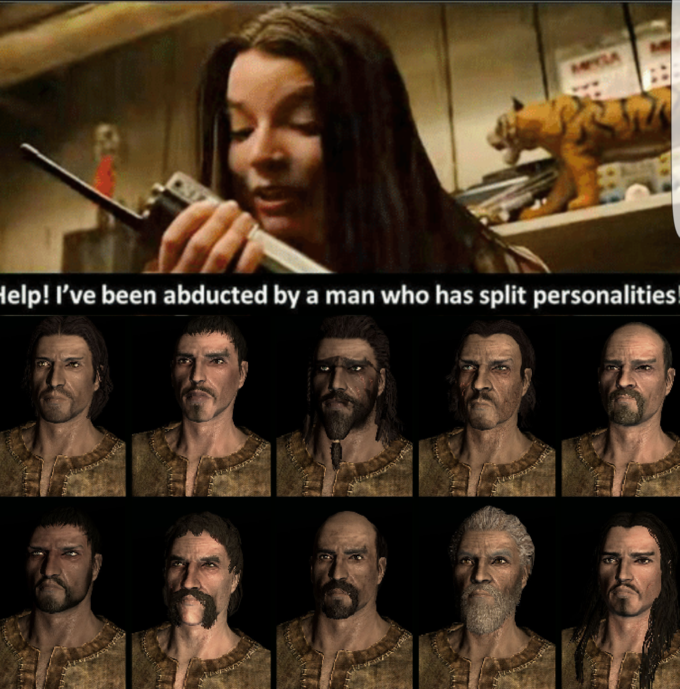 elp! l've been abducted by a man who has split personalities