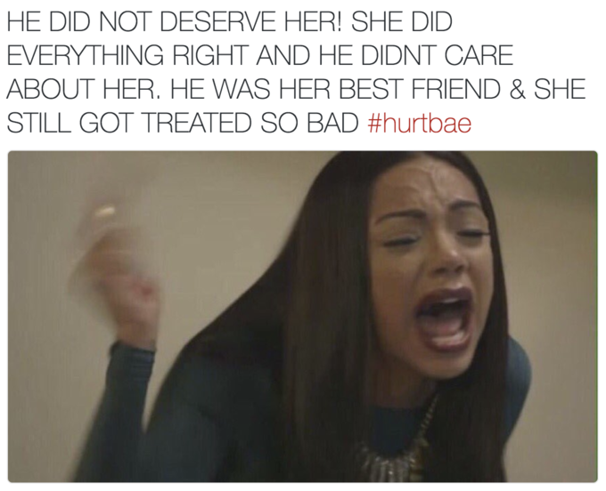 HE DID NOT DESERVE HER! SHE DID EVERYTHING RIGHT AND HE DIDNT CARE ABOUT HER. HE WAS HER BEST FRIEND & SHE STILL GOT TREATED SO BAD #hurtbae