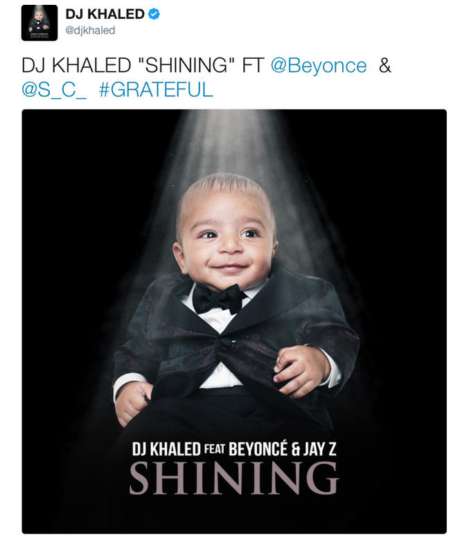 DJ KHALED @djkhaled DJ KHALED "SHINING" FT @Beyonce & @SC #GRATEFUL DJ KHALED FEAT BEYONCÉ & JAY Z SHINING