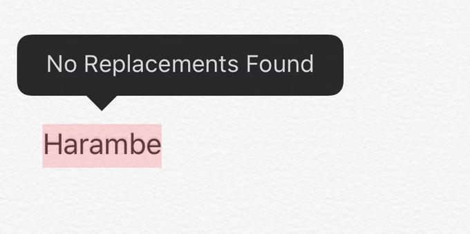 No Replacements Found Harambe