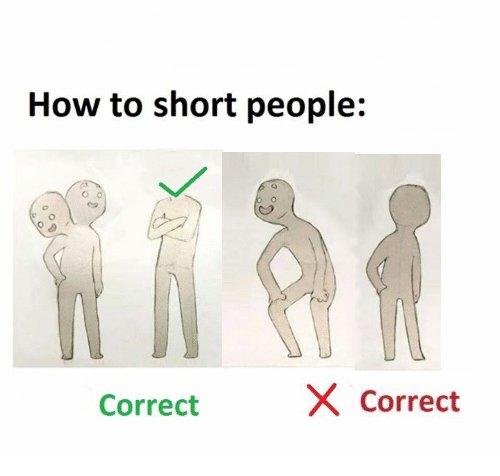 How to short people: O o Correct ×Correct