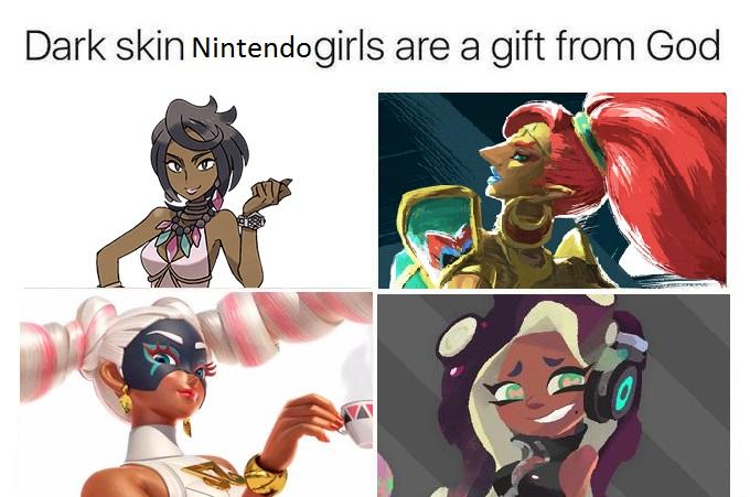 Dark skin Nintendo girls are a gift from God