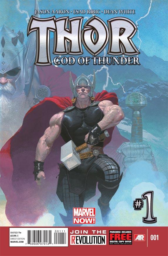 SON AARON ESAD RIBIC DEAN WHITE HOR GOD OF THUNDER MARVEL NOW! JOIN THE PURCHRSE InCLUDES RATED T 3.99US DIRECT EDITION REVOLUTION DIGITAL COPV OFFER 59606 07913