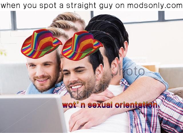 when you spot a straight guy on modsonly.com wot'n sexual orientation