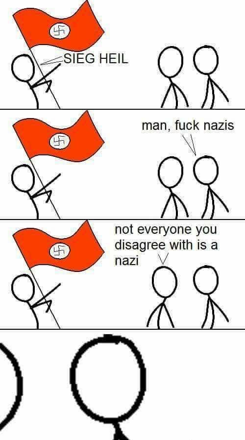 SIEG HEIL man, f--- nazis 28 28 not everyone you disagree with is a nazi V