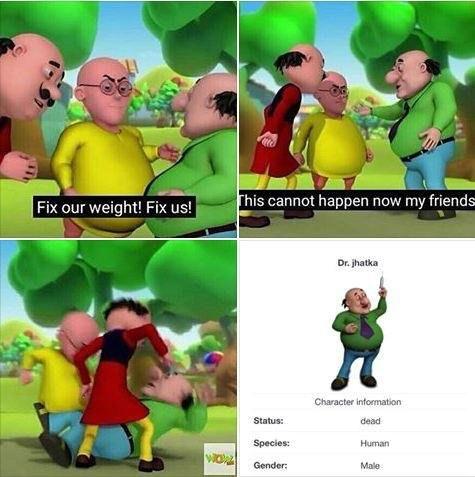 Motu And Patlu Kill A Man In Cold Blood Motu Patlu Know Your Meme