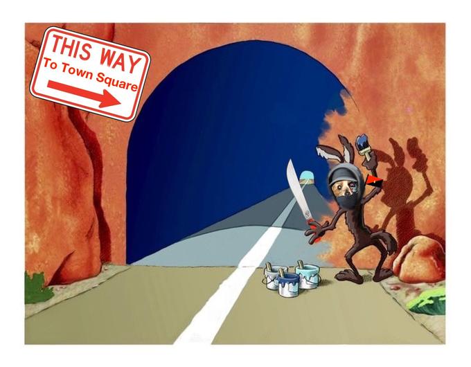 THIS WAY To Town Square