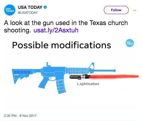 possible modification of AR-15 gun of light saber bayonet