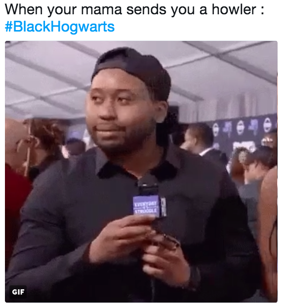 When your mama sends you a howler: #BlackHogwarts GIF