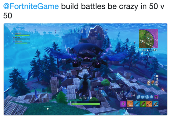 @FortniteGame build battles be crazy in 50 v 50 @FortniteGame build battles be crazy in 50 v 50 PL 769 41281 30 518 0 100 548 9837 wilinbanks