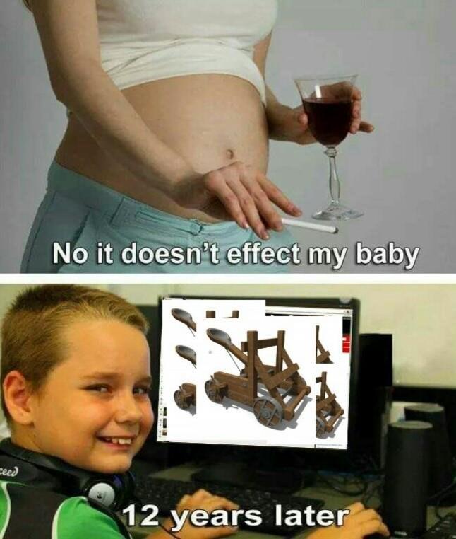 No it doesn't effect my baby 12 years later