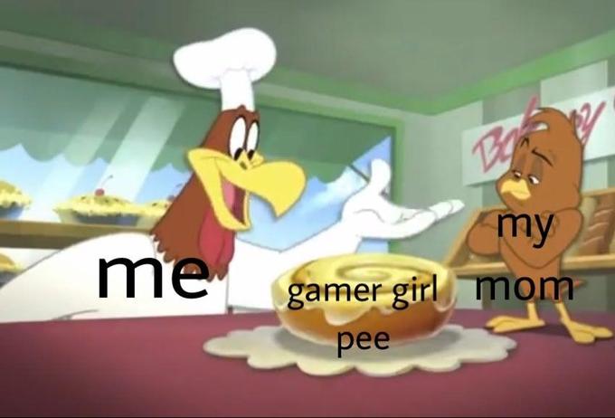 gamer girl mom pee