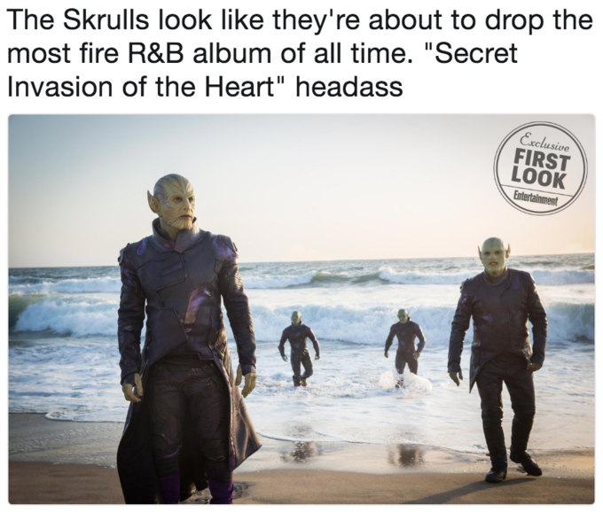 The Skrulls look like they're about to drop the most fire R&B album of all time. "Secret Invasion of the Heart" headass Exclusive FIRST LOOK