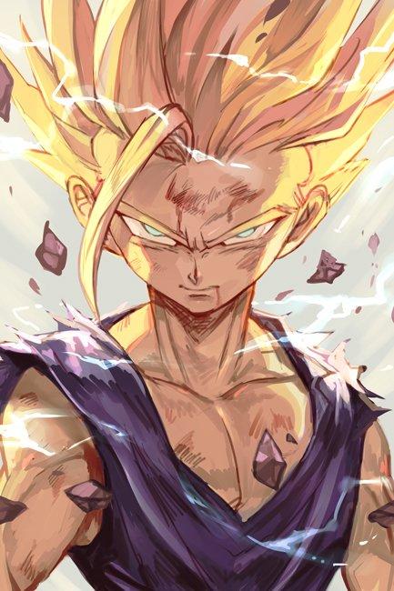 Super Saiyan 2 Gohan By Hankuri Dragon Ball Know Your Meme