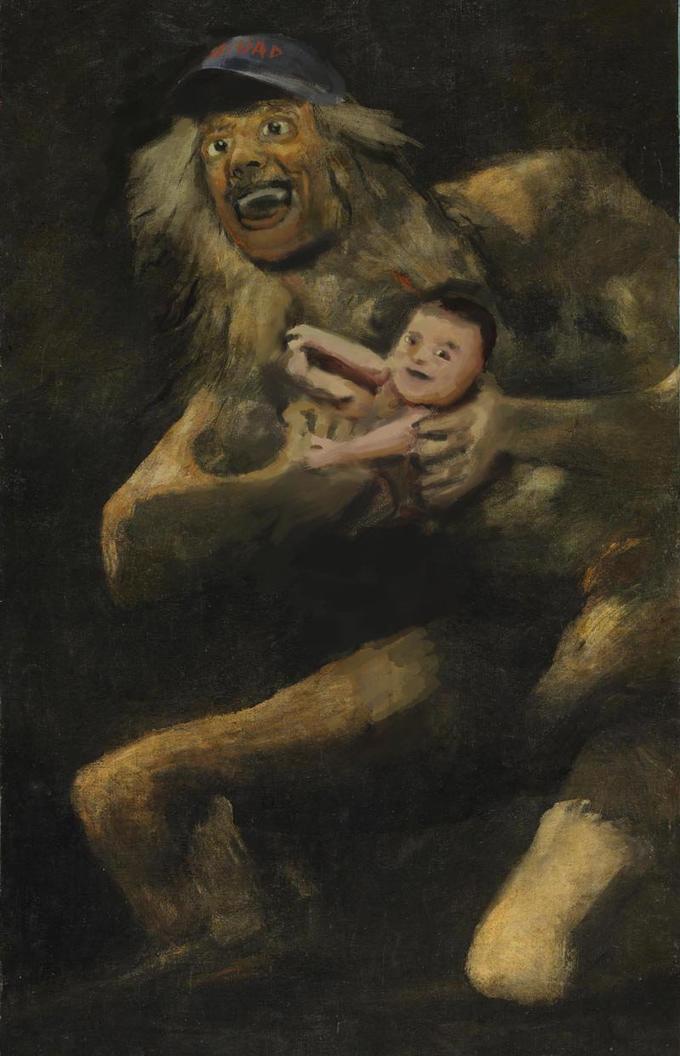 Original painting "Saturn Devouring His Son"
!https://upload.wikimedia.org/wikipedia/commons/8/82/Francisco_de_Goya%2C_Saturno_devorando_a_su_hijo_%281819-1823%29.jpg!:https://en.wikipedia.org/wiki/Saturn_Devouring_His_Son