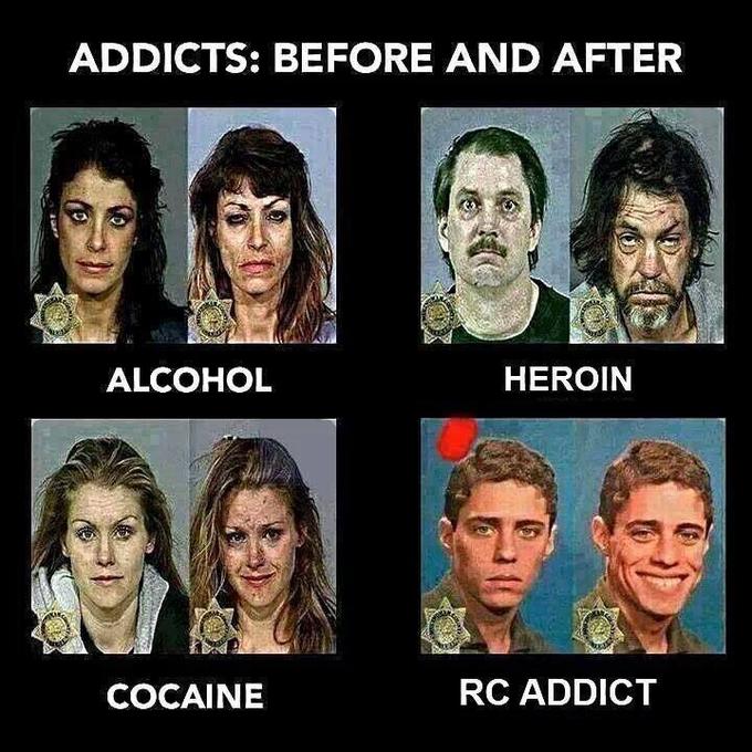 ADDICTS: BEFORE AND AFTER ALCOHOL HEROIN COCAINE RC ADDICT