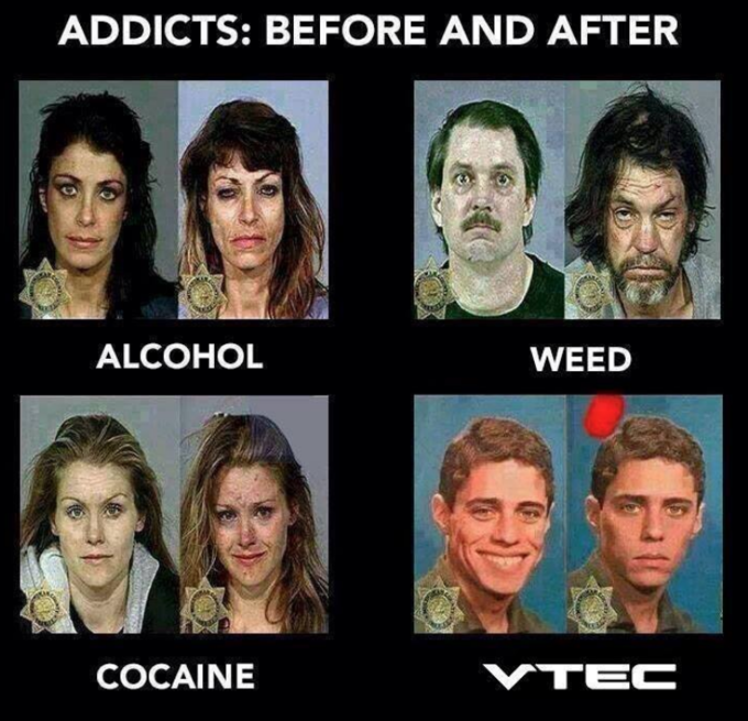 ADDICTS: BEFORE AND AFTER ALCOHOL WEED COCAINE