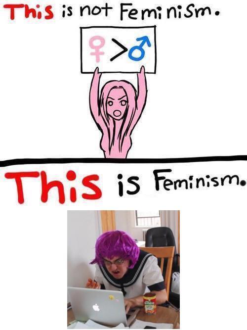 ThiS is not Femt niSrm. >ふ lhis is Feminism. pink text cartoon human behavior line font