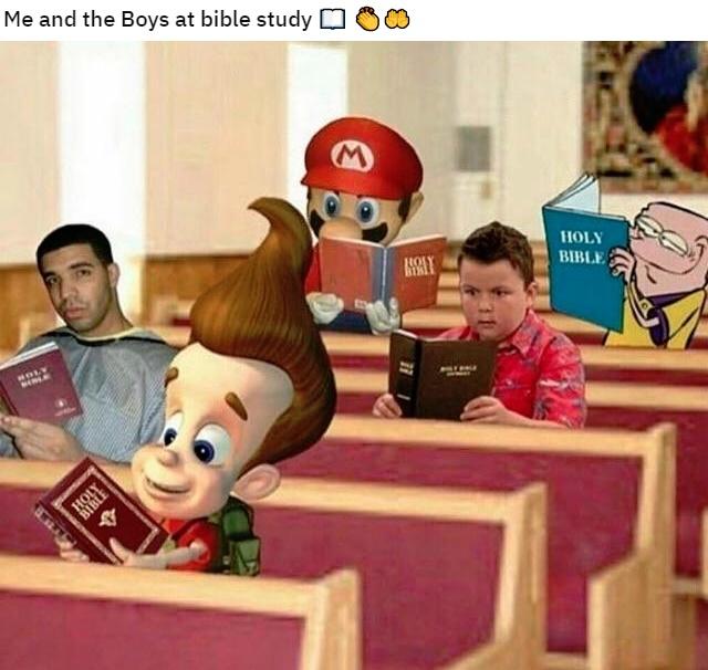 Me and the Boys at bible study O HOLY BIBLE