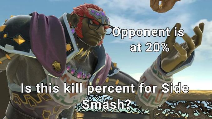 Opponent is at 20% Is this kill percent for Side